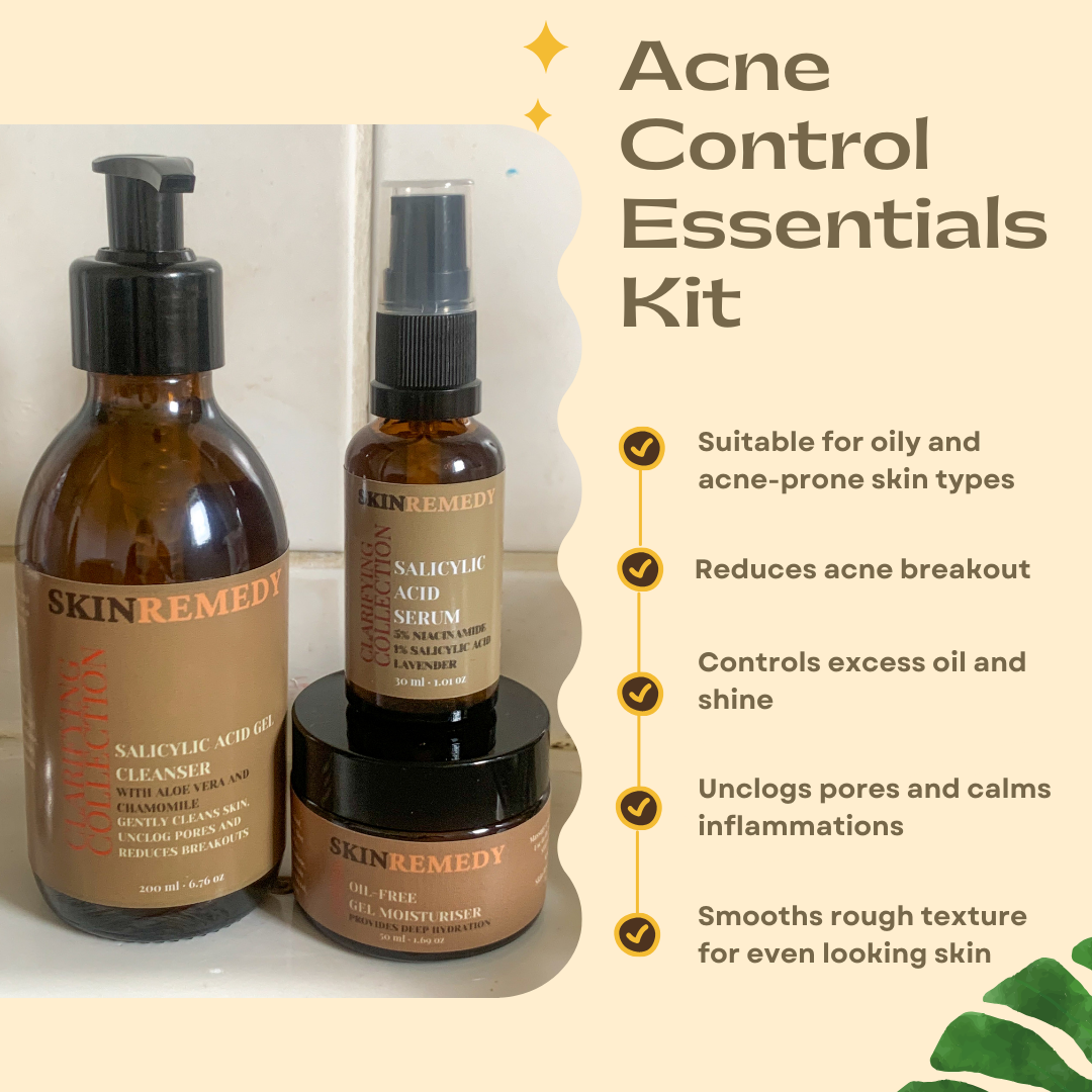 Skin Control Control Kit Acne Control Essentials Kit for Oily or Acne-Prone Skin Types - Skin Remedy